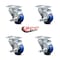 Service Caster 3.5 Inch Solid Polyurethane Wheel Swivel Top Plate Caster Set with Brake SCC SCC-20S3514-SPUS-TLB-4 - alternate 2